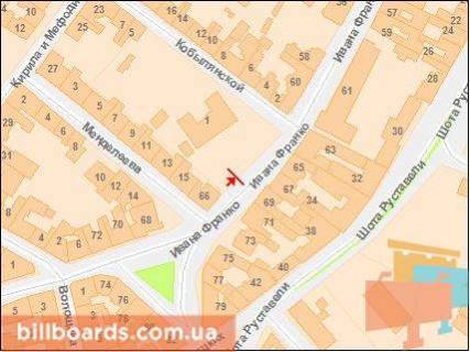 Сiтiлайт B у Львові, 1.2х1.8  Франка Івана вул. 66 (2) схема