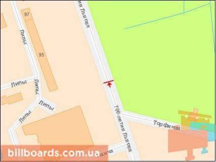 Бэклайт A в Львове, Беклайт 6х3 вертикаль  Чорновола В пр, від центру схема