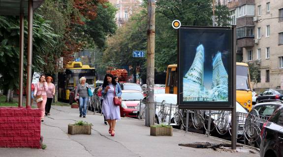 Сiтiлайт B у Києві, Сітілайт 1.2х1.8  Гетьмана Павла Скоропадського (Льва Толстого) вул. 22 Фото 1