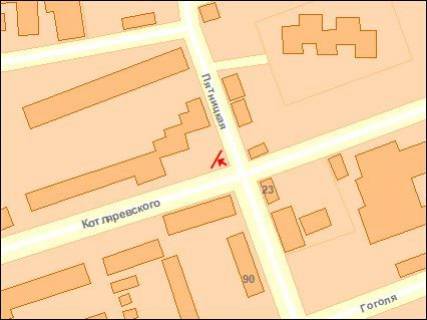 Билборд A в Чернигове, Щит 3x6  П’ятницька вул., 92 схема