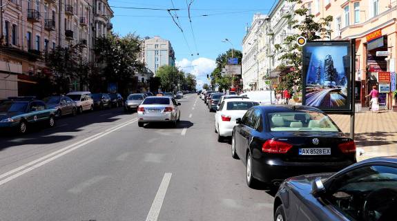 Сiтiлайт A у Києві, Сітілайт 1.2х1.8  Гетьмана Павла Скоропадського (Льва Толстого) вул. 6а Фото 1