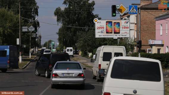 Билборд A в Ковеле, Щит 3x6  Сагайдачного вул / Театральна вул, із центру фото 1