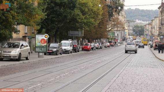 Сiтiлайт B у Львові, Сітілайт 1.2х1.8  Городоцька вул., 42 (навпроти лівого кута буд. №79). Фото 1