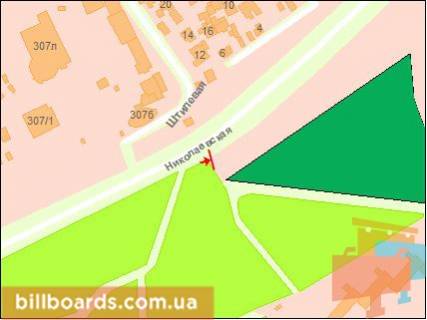 Білборд, Бігборд (Борд)  A у Одесі, Щит 3x6  Миколаївська дорога,307-Б (навпроти) (район Епіцентра) схема