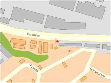 Билборд B в Чернигове, Щит 3x6  Козацька вул. (м-н Агатіс) схема