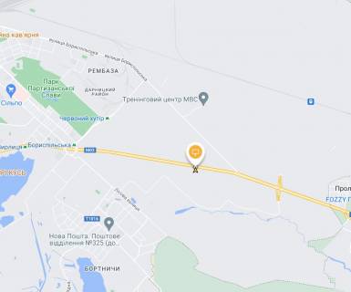 Билборд A в Киеве, Щит 3x6  Бориспільське шосе, з Києва схема