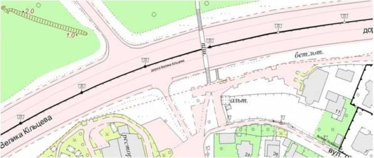 Нестандарт  в Киеве, 8x2  ПК 59+50, автомобільної дороги Т-10-39
Гостомельське шосе - Проспект Маршала Рокоссовського, в напрямку
до площі Т.Шевченка (ліворуч) схема