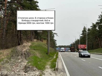 Білборд, Бігборд (Борд)  B у , , 6х3  Столичне шосе, 02609-03-П-2 Фото 1