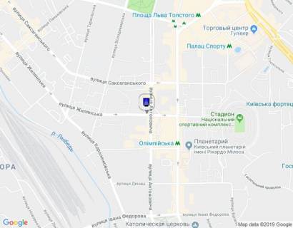 Сiтiлайт B у Києві, 1,2х1,8  Жилянська вул., 24 схема