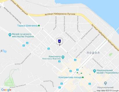 Ситилайт A в Киеве, 1,2х1,8  Межигірська вул., 43 схема