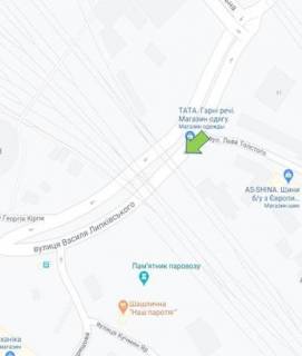 Нестандарт A в Киеве, 2x8  ул. Липковского, из центра, правый схема