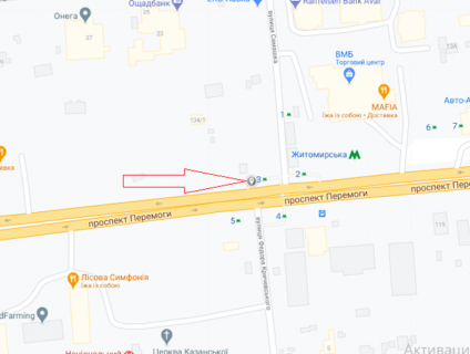 Нестандарт A в Киеве, 2300х1300  пр-т Перемоги, 134 (м. Житомирська) схема
