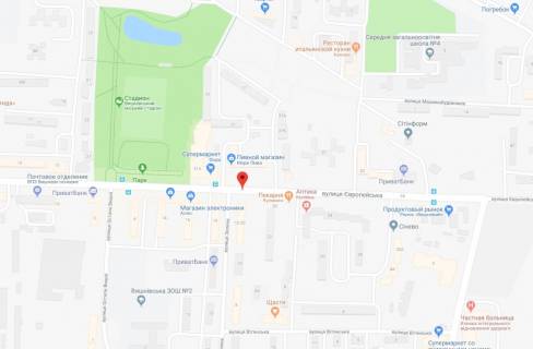 Ситилайт A в Вишневое, 1,2x1,8  вул.Європейська 20/Зелена 12, перехрестя схема