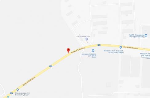 Білборд, Бігборд (Борд)  A у Софіївській Борщагівці, 3x6  вул.Соборна, біля парку схема