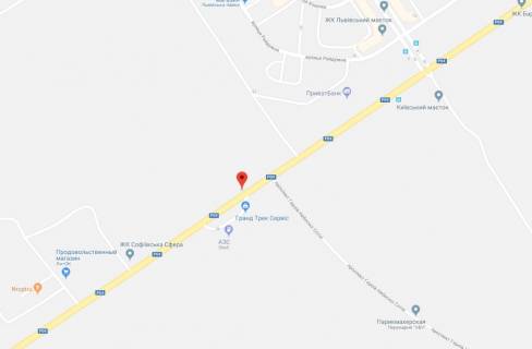 Билборд B в Софиевской Борщаговке, 3x6  вул.Соборна, навроти заправки Shell, направлення на Київ схема