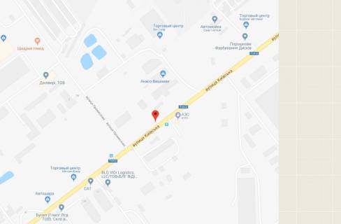 Білборд, Бігборд (Борд)  A у Вишневе, 3x6  вул.Київська, поворт на вул.Промислову, направлення на Боярку схема