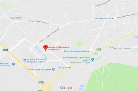 Видеоборд A у Києві ул. Конева, 8 - 398283 схема