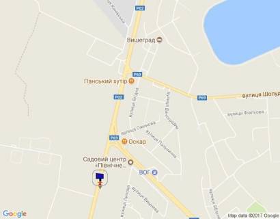 Билборд A в Вышгороде Траса "Київ-Іванків-Овруч", Р-02 км 19+300 право, біля НПЦ "Фільмотехнік", поворот на завод SANDORA, HENKEL-Україна, перед КПП "Нові Петрівці" схема