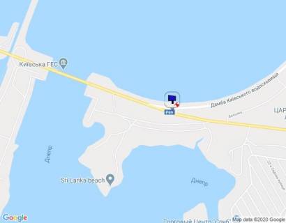 Білборд, Бігборд (Борд)  A у Осещині м. Вишгород, траса Р-69 "Вишгород-Десна", км 2+000 ліво, ГЕС, в'їзд в Вишгород з Хотянівки та Київської дамби схема