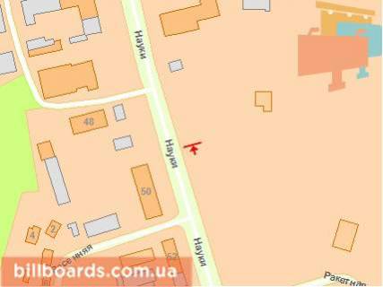 Білборд, Бігборд (Борд)  A у Києві, 6х3  В. Кільцева Міська, Синьоозерна 2Б напроти від пр. Перемоги схема