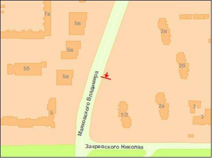 Билборд B в Киеве, 6х3  Червоної Калини ( Маяковського ) пр., 5 в центр схема