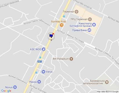 Билборд B в Бровары, 6х3  м.Бровари, вул.Київська, (поворот ТРЦ Термінал, залізничний вокзал,вул. С. Петлюри) схема