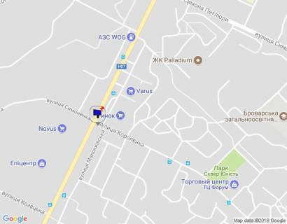 Білборд, Бігборд (Борд)  B у Бровари, 6х3  м.Бровари, вул.Київська 312 перетин з вул. Чорних запорожців, Симоненко (світлофор, напроти Епіцентр, Новус, ринок СБС) схема