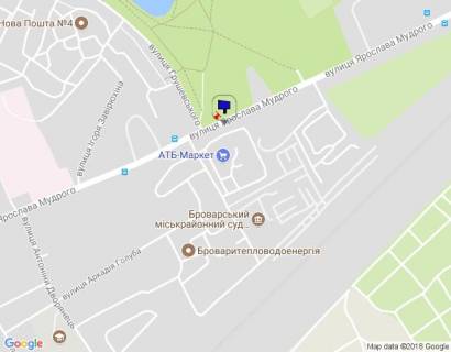 Билборд B в Бровары, 6х3  м.Бровари, вул.Я. Мудрого,  90, (АТБ, напроти парку Перемоги) схема