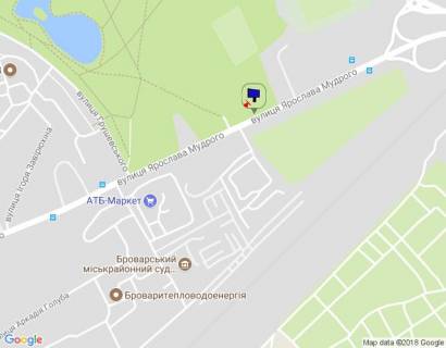 Билборд B в Бровары, 6х3  м.Бровари, вул.Я. Мудрого 55, (парк Перемоги, стадіон) схема