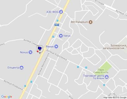 Билборд B в Бровары, 6х3  м.Бровари, вул.Київська 253, (світлофор, парковка Епіцентр, Новус) схема