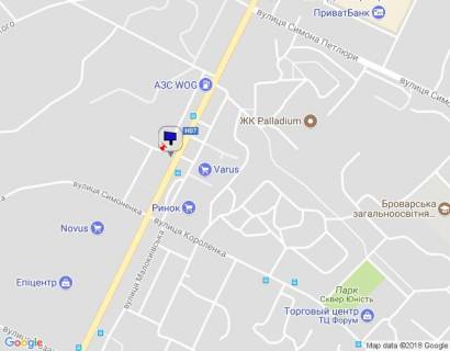 Билборд B в Бровары, 6х3  м.Бровари, вул.Київська, 257 (напроти ринку СБС, біля Епіцентр, Новус) схема