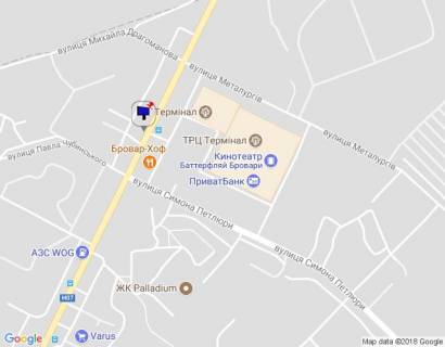 Билборд A в Бровары, 6х3  м.Бровари, вул.Київська 267, (напроти ТРК Термінал) схема