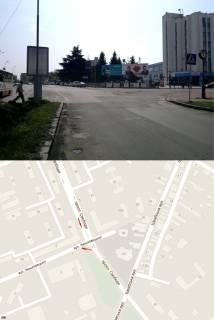 Билборд A в Ужгороде, 3х6  пр. Свободи "чебурашка" правий (4 полоси,перехрестя, ТЦ"Україна",  Київстар, Укртелеком, готель"Закарпаття", Вокзали) фото 1