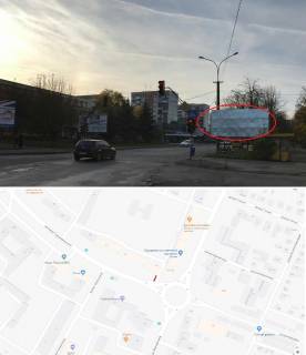 Билборд A в Ужгороде, 3х6  вул. Грушевського вул.Минайська-Грушевського ( коло, Ринок, "Сільпо",ТЦ"Осетія", кінотеатр"Доміон",Ресторани,магазини, виїзд на вул. Минайська,) фото 1