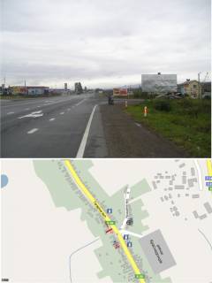 Билборд A в Ужгороде, 3х6  вул. Урожайна (Вїзд на найбільший речовий ринок"Краснодонців",Автосалон "Мітсубісі", "Тойота" сервіс, TIR- сервіс, три АЗС"SHELL","Маркет","БРОМ".В'їзд на на митний пост "Закарпаття" та митний склад м. Ужгорода. В'їзд на авто-речовий ринок фото 1