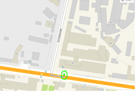 Билборд A в Одессе, 3х6  ул. Дальницкая 43 схема