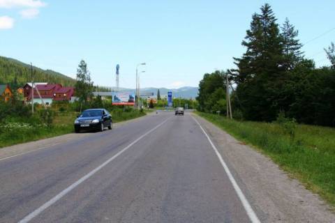 Білборд, Бігборд (Борд)  B у Татарові, 2*3  Траса Н-09 Мукачево-Львів, котедж Файний, готель Загадка Карпат, поворот на Ворохту, напрямок руху на Івано-Франківськ Фото 1