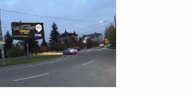 Билборд B в Петропавловской Борщаговке, Board 3x6м  вул. Авіаторів/вул. Пушкіна, клумба - круговий рух, зупинка, Магазин "CARTERS UKR",  "ЕВРОСТОК ",  зупинка,  в напрямку від СК "Чайка" фото 1