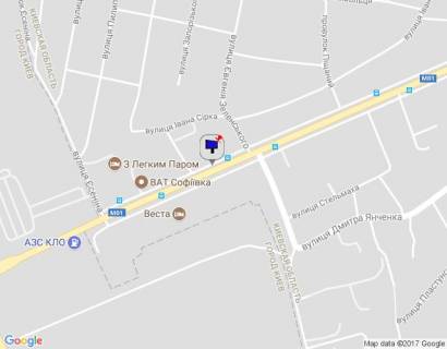 Билборд A в Бровары, Board 3x6м  вул. Київська, 19, за 220м до магазину "Фора", за 240м до перехрестя з вул. Єсеніна, за 320м до АЗС "КЛО", через 30м після ав, тобусної зупинки, через 70м після перехрестям з вул. Євгенія Зеленського, в Київ схема
