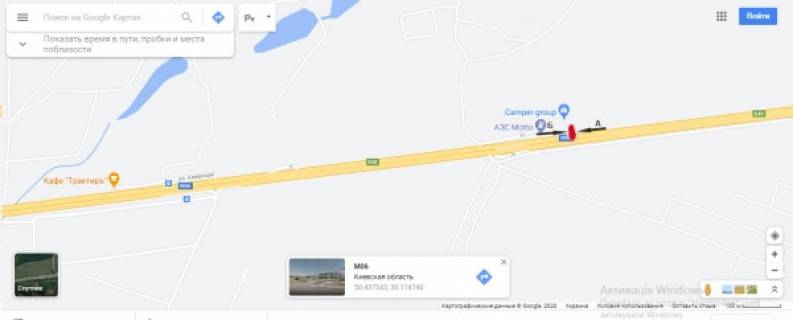 Білборд, Бігборд (Борд)  A у Мрії, Board 3x6м  Житомирська траса - с.Мрія, салон "Автодома" - 29,700 км, з Києва схема