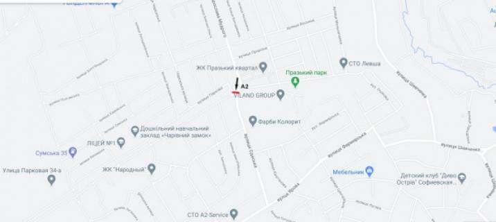 Білборд, Бігборд (Борд)  A у Петропавлівська Борщагівка, Board 3x6м  клумба на перекр. с ул. Ярослава Мудрого/ул. Одесская/ул. Зеленый Гай схема