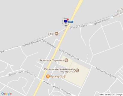 Билборд A в Бровары, Board 3x6м  вул. Київська (напроти вул.Лісової), в'їзд в Бровари з боку Чернігова, заправка Газовик схема