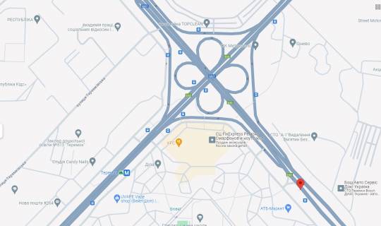 Нестандарт A в Киеве, 2.5x1.5  вул. Академіка Заболотного,  зупинка "вул. Ак. Заболотного", протилежна сторона, з  центру, ліво схема