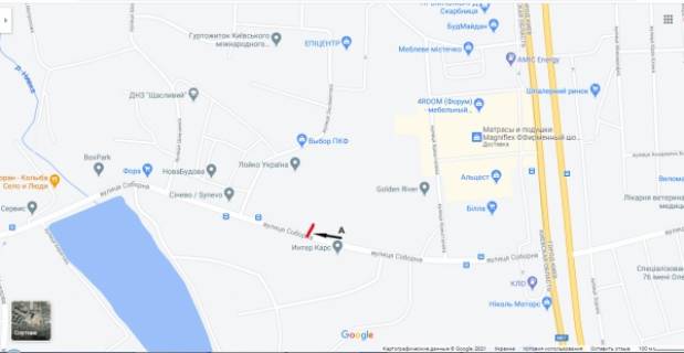 Білборд, Бігборд (Борд)  A у Петропавлівська Борщагівка, Board 3x6м  вул. Соборна, 25-23 (4), поруч зупинка ЖК  "Щасливий",  "Сінево",  "Ресторан суші", з  Києва  схема