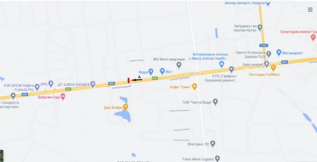 Билборд A в Стоянке, Board 3x6м  Житомирська траса- с.Мила, ресторан "Два Бобри" - 27 км, виїзд з Києва (лівий) схема