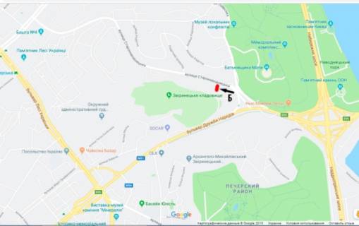 Скроллер B в Киеве, скролл 3.14*2.3  ул. Старонаводницкая/площадь ГВОВ - 452901 схема