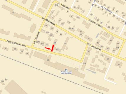 Сiтiлайт A у Хмельницькому, 1.8x1.2  Проскурівська вул., 107, біля ж / д вокзалу, кафе "Мрія" схема