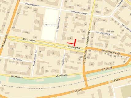 Ситилайт B в Хмельницком, 1.8x1.2  Гагаріна вул., 1, навпроти схема