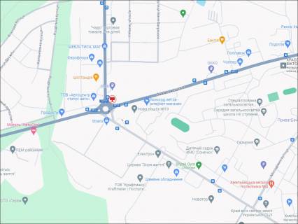 Білборд, Бігборд (Борд)  A у Хмельницькому, 3x6  Львівське шосе (коло, салон HONDA, азс УкрНафта) схема