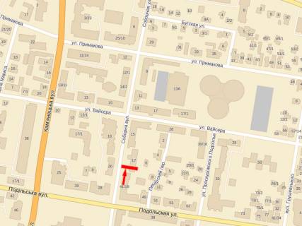 Ситилайт A в Хмельницком, 1.8x1.2  Соборна вул., 17 схема